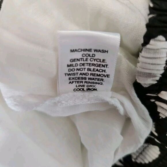 Cato Women's Skirt Pullon Black White asymetrical hem XL elastic waist lined - Picture 10 of 12